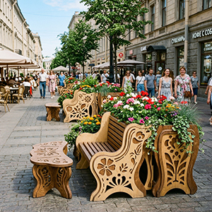 Уличная мебель из фанеры